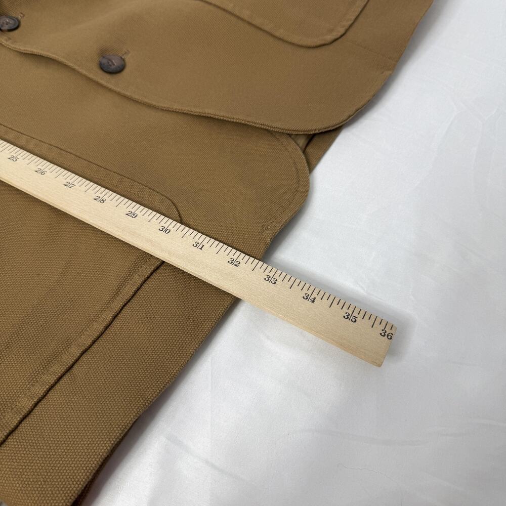 Duluth Trading Blazer Mens LT Brown Canvas Lined Workwear Sport Coat Jacket - Picture 8 of 8